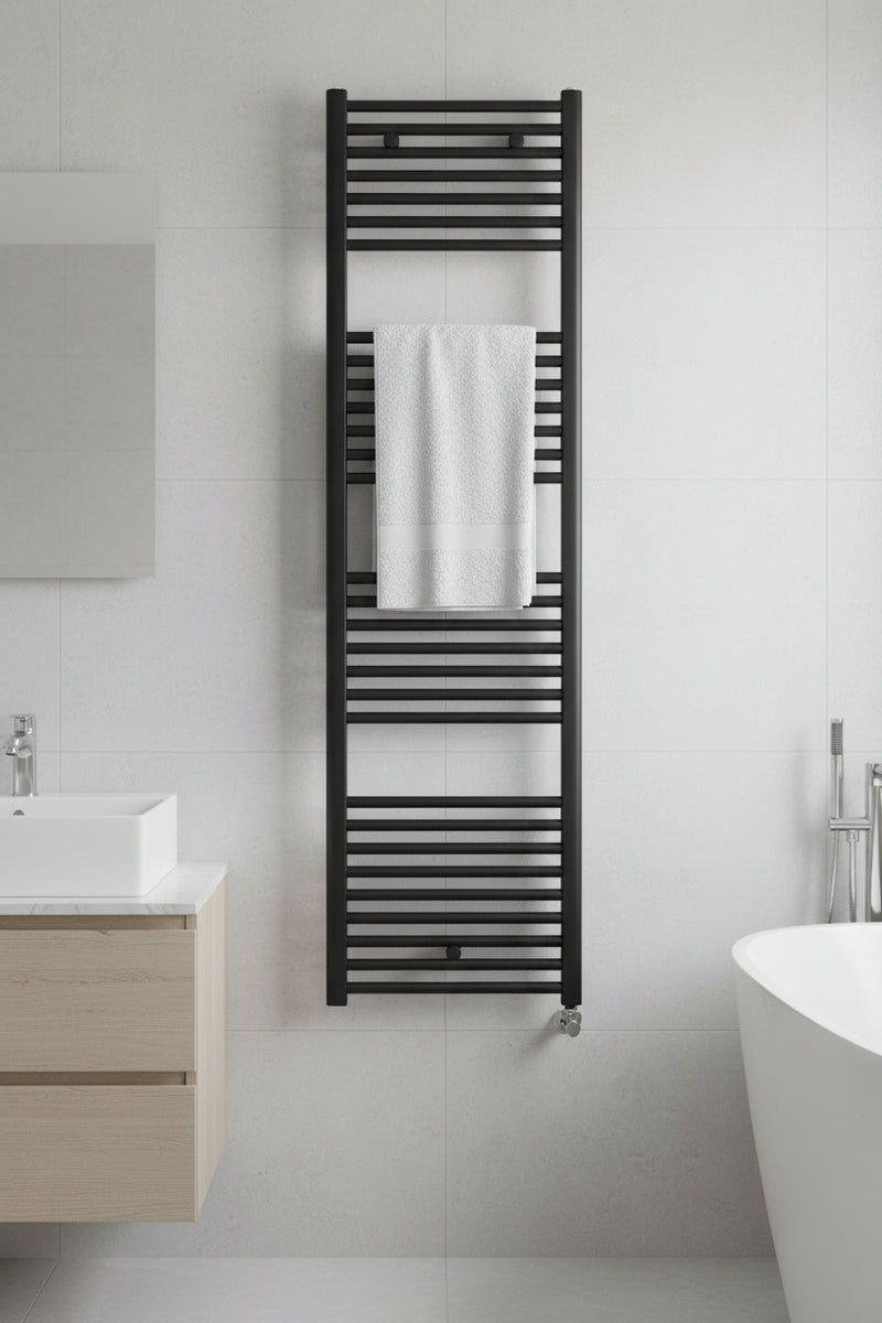 Termoarredo lisa h. 700 mm nero opaco largh. cm 40