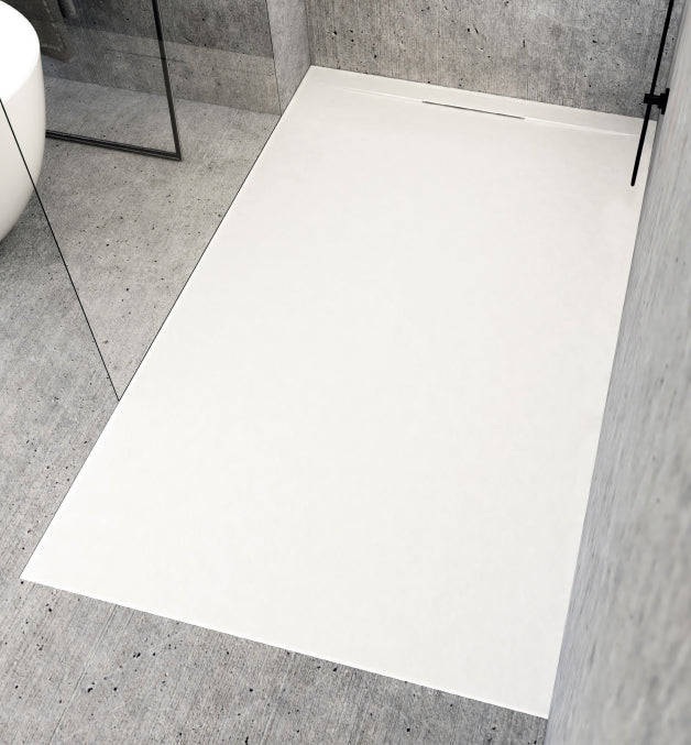Piatto doccia Lithos effetto ardesia antiscivolo 80x180 cm - vari colori