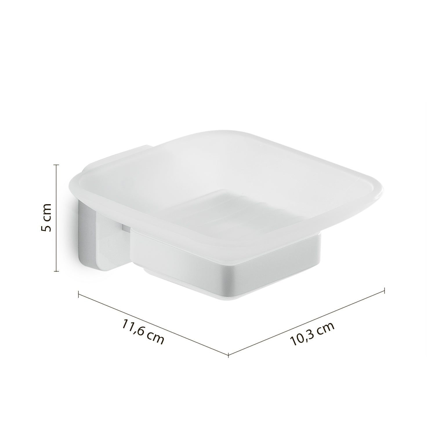 Portasapone Gedy modello Tonga 10.3x11.6xH5 cm - Bianco Matt by CeramicStore | Lo specialista del tuo bagno