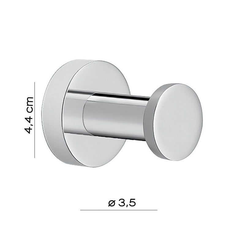 Appendiabiti singolo di Gedy modello Ustica in Ottone - Cromato by CeramicStore | Lo specialista del tuo bagno