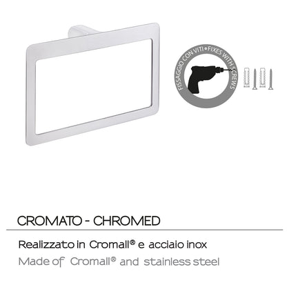 Portasalviette ad anello Gedy serie Pirenei - Cromato by CeramicStore | Lo specialista del tuo bagno