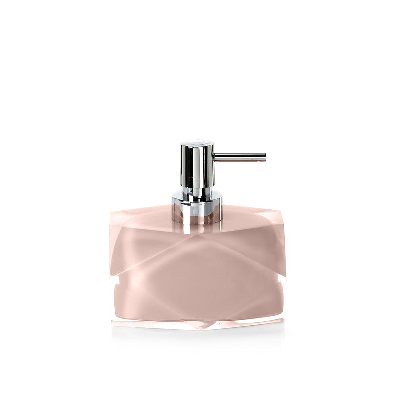 Dosasapone con erogatore in plastica cromata Gedy serie Chanelle - Rosa