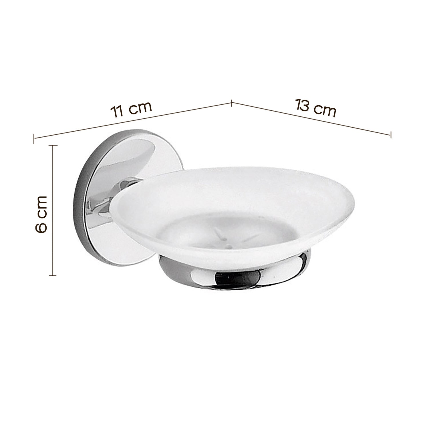 Portasapone a muro Vermont Pro di Gedy - Cromato by CeramicStore | Lo specialista del tuo bagno