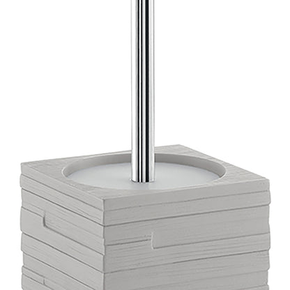 Scopino da appoggio con ciuffo in setole Gedy serie Quadrotto - Grigio by CeramicStore | Lo specialista del tuo bagno