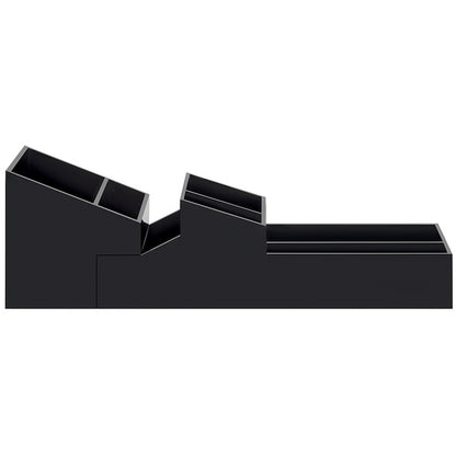 Contenitore doppio vano portaoggetti singoli abs modello Skyline di colore nero by CeramicStore | Lo specialista del tuo bagno