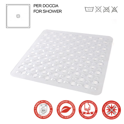 Tappeto antiscivolo doccia 50x50 modello Maim di Gedy - Trasparente by CeramicStore | Lo specialista del tuo bagno