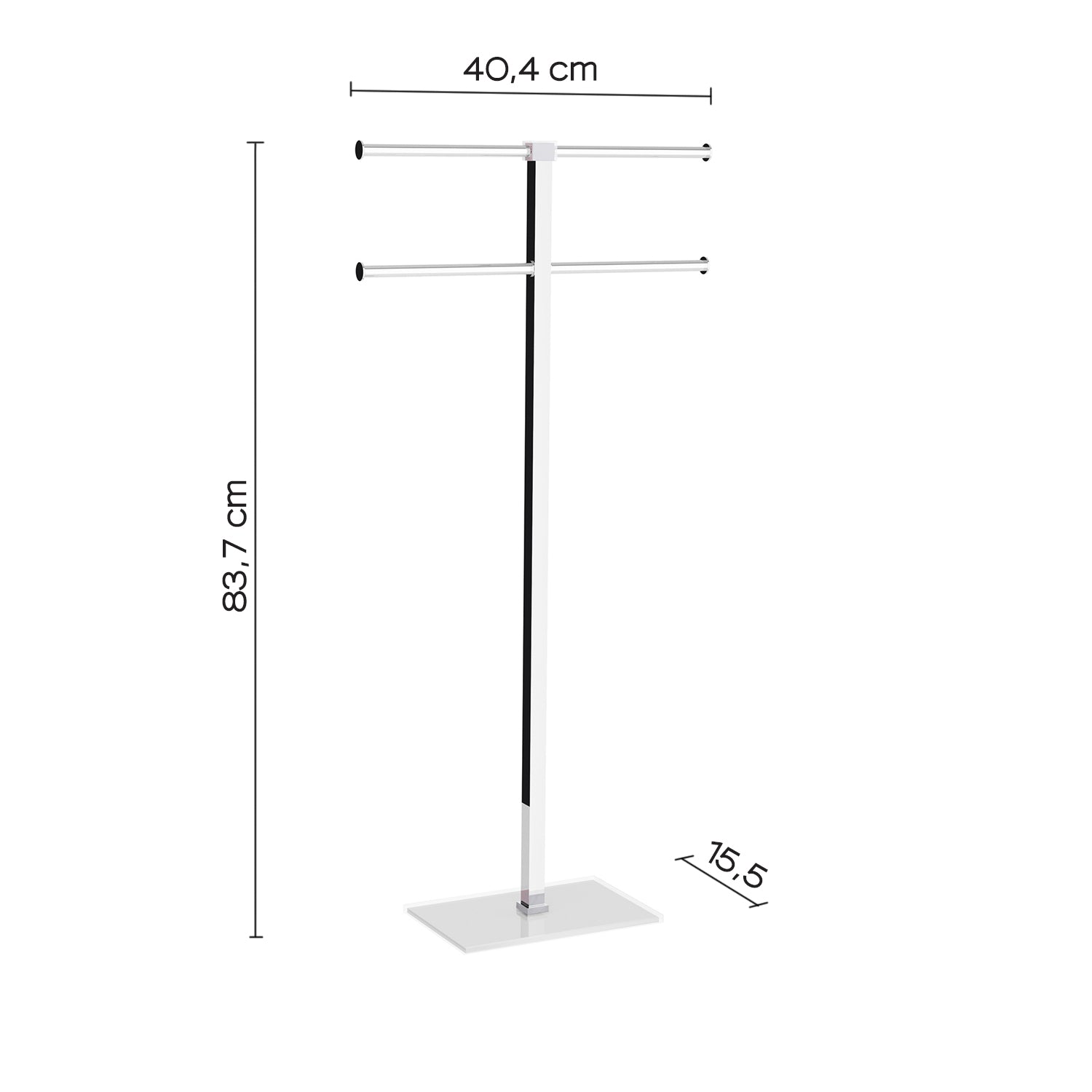 Piantana portasalviette in Acciaio Inox Gedy di Rainbow - Bianco