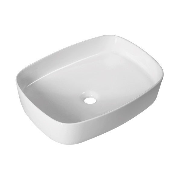 Lavabo da appoggio 49,5X37,5 in ceramica bianca BathCore modello Elara 50
