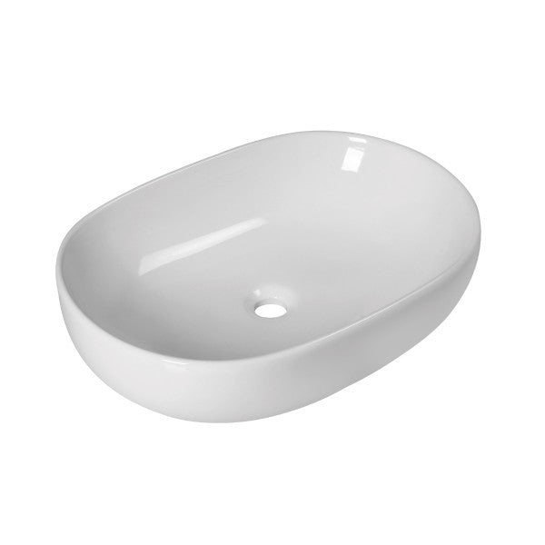 Lavabo da appoggio 60x42 cm in Ceramica Bianca BathCore Modello EURUS60
