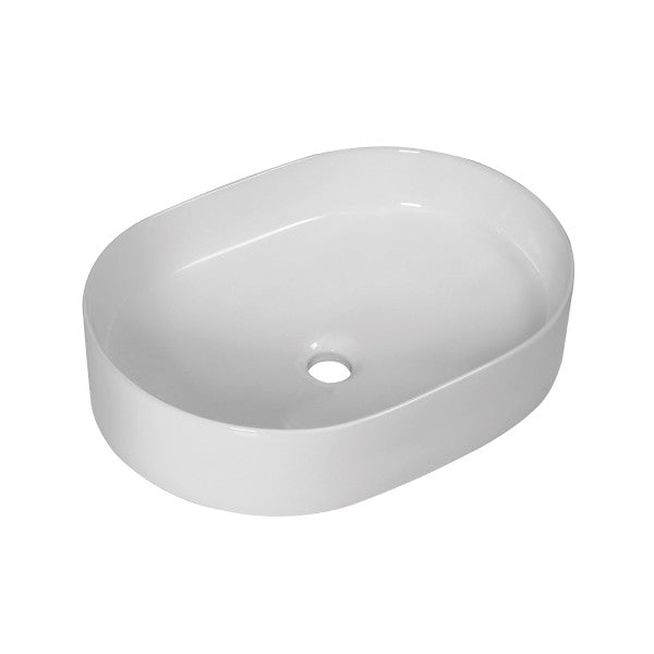 Lavabo da appoggio 50x37 in ceramica bianca BathCore modello Nova50