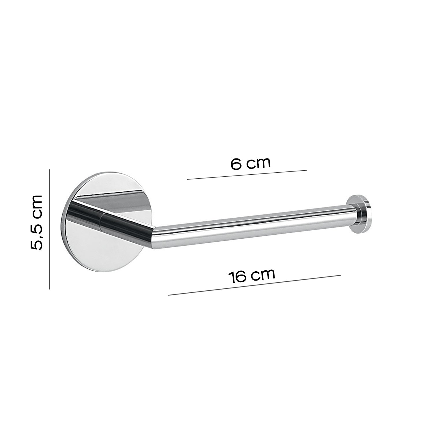 Portarotolo a muro Gedy serie Gea - Cromato