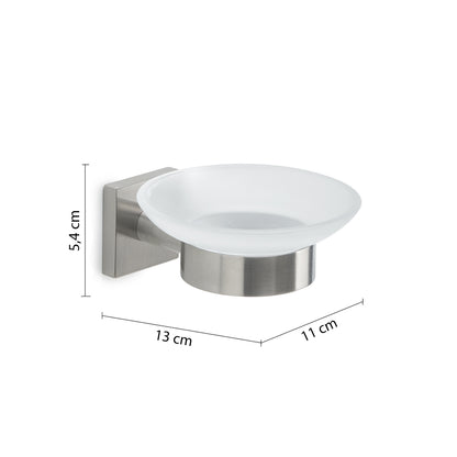 Portasapone a muro Gedy serie Fuji - Spazzolato by CeramicStore | Lo specialista del tuo bagno