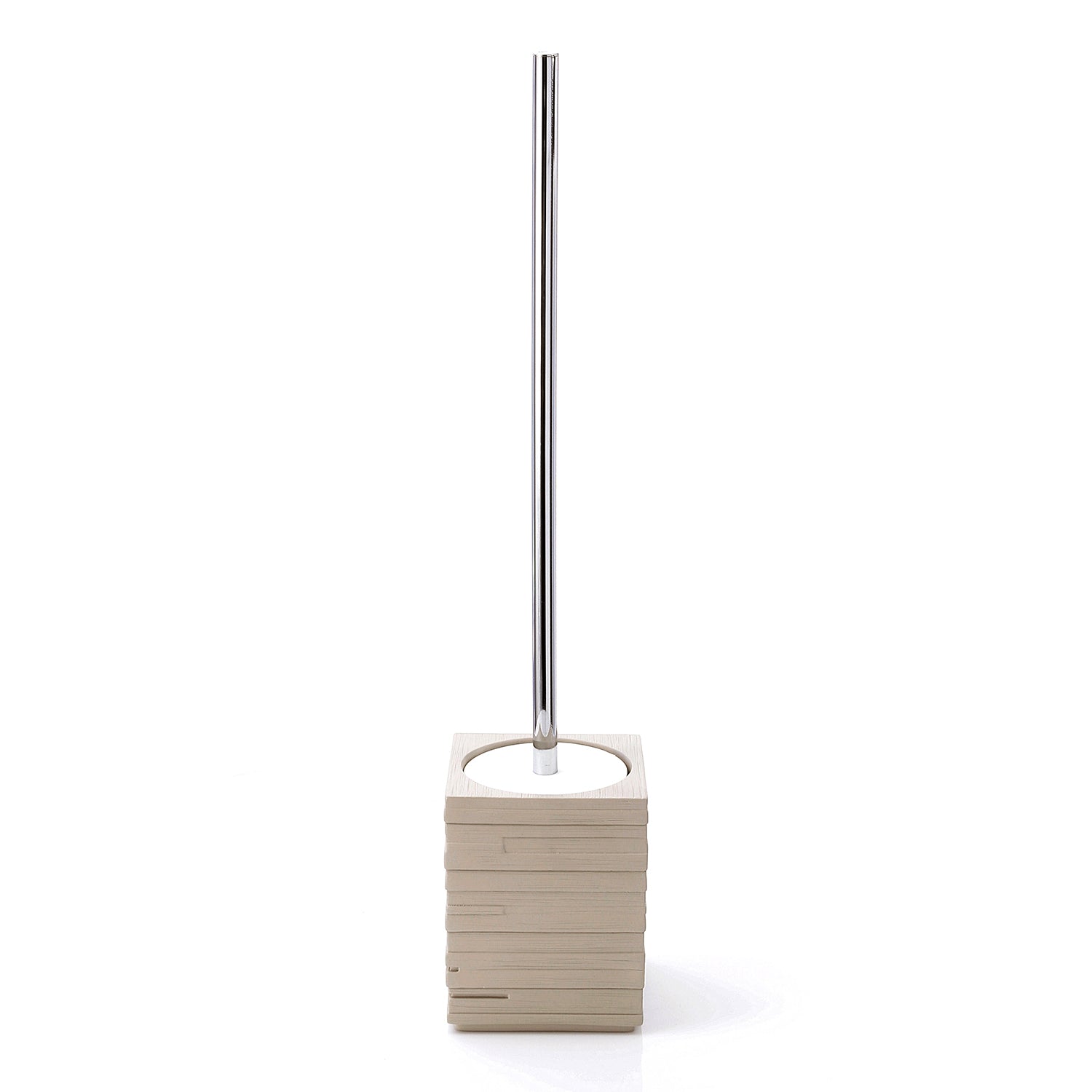 Scopino da appoggio con ciuffo in setole Gedy serie Quadrotto - Tortora chiaro by CeramicStore | Lo specialista del tuo bagno
