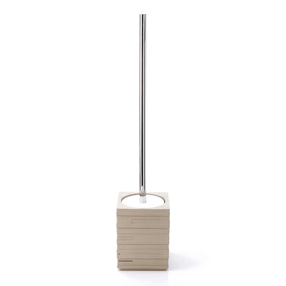 Scopino da appoggio con ciuffo in setole Gedy serie Quadrotto - Tortora chiaro by CeramicStore | Lo specialista del tuo bagno