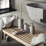 Portasapone in cemento e bambà¹ Gedy serie Afrodite - Grigio