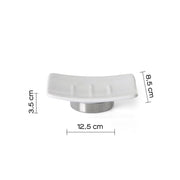 Portasapone in ceramica e Acciaio Inox Gedy serie Petunia - Bianco
