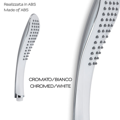 Doccetta 1 getto modello Tendence 02 di Gedy - Cromato/Bianco by CeramicStore | Lo specialista del tuo bagno