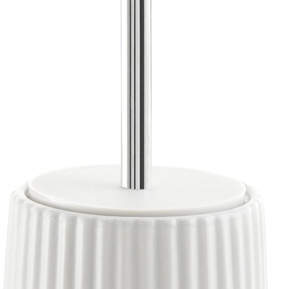 Scopino da appoggio Gedy modello Marika con ciuffo in setole - Bianco by CeramicStore | Lo specialista del tuo bagno
