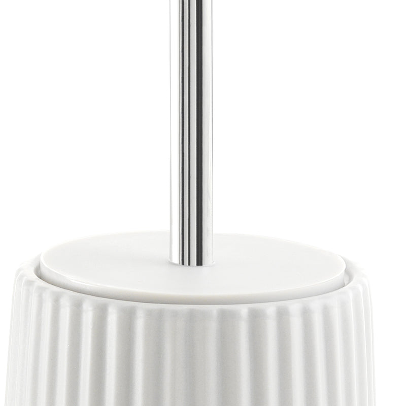 Scopino da appoggio Gedy modello Marika con ciuffo in setole - Bianco by CeramicStore | Lo specialista del tuo bagno