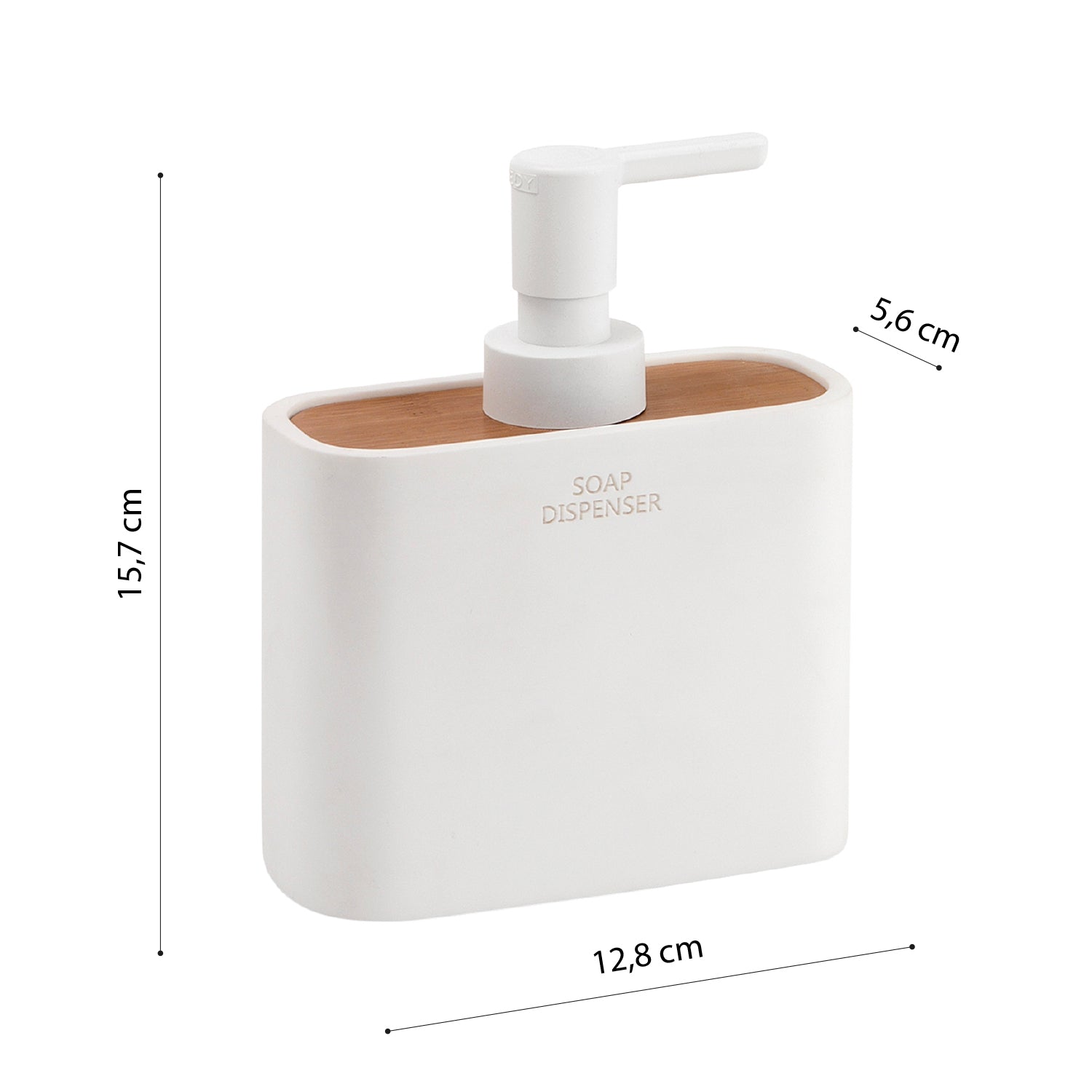 Dispenser sapone da appoggio con erogatore Gedy modello Ninfea - Bianco Matt