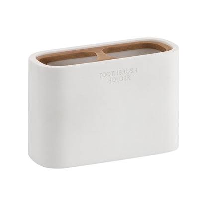 Portaspazzolini da appoggio Gedy modello Ninfea - Bianco Matt