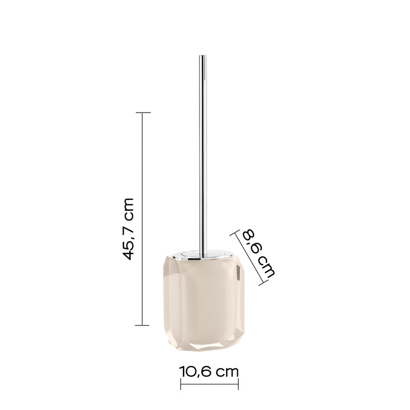 Scopino con ciuffo in setole Gedy serie Chanelle - Tortora Chiaro by CeramicStore | Lo specialista del tuo bagno
