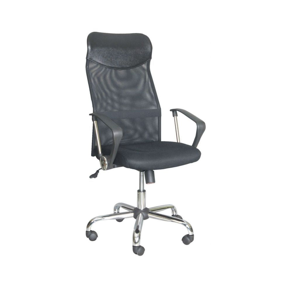 Poltrona direzionale imbottita modello Sun con schienale ergonomico - Nero by CeramicStore | Lo specialista del tuo bagno