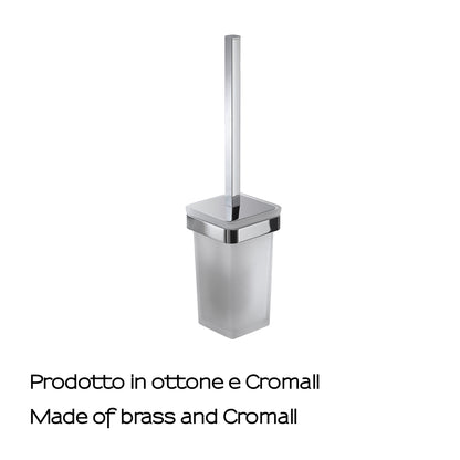 Scopino con ciuffo in setole in Ottone e Cromall Gedy serie Samoa - Cromato by CeramicStore | Lo specialista del tuo bagno