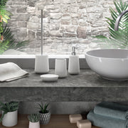 Scopino da appoggio Gedy modello Marika con ciuffo in setole - Bianco by CeramicStore | Lo specialista del tuo bagno