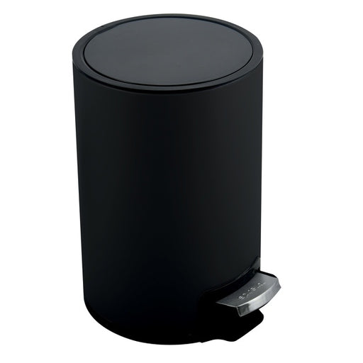 Pattumiera a pedale da 5L modello Riku in Acciaio Inox - Nero Opaco by CeramicStore | Lo specialista del tuo bagno