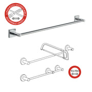 Portasalviette a muro 60 cm Fuji di Gedy - Cromato by CeramicStore | Lo specialista del tuo bagno