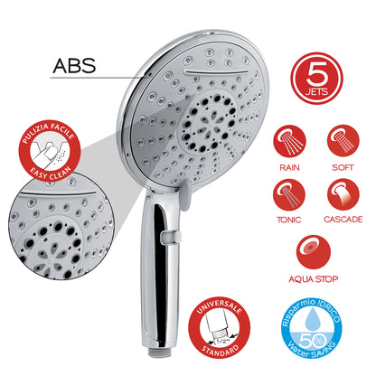 Doccetta 5 getti modello Top 01 di Gedy - Cromato by CeramicStore | Lo specialista del tuo bagno