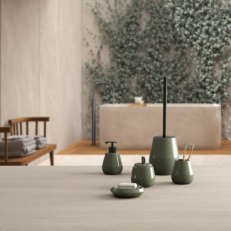 Contenitore da appoggio Gedy serie Wilma - Verde Salvia by CeramicStore | Lo specialista del tuo bagno