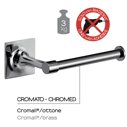 Porta carta igienica in ottone e Cromall Wizard di Gedy - Cromato