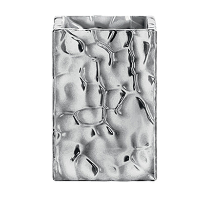 Portaspazzolini in ceramica Gedy modello New Martina - Argento