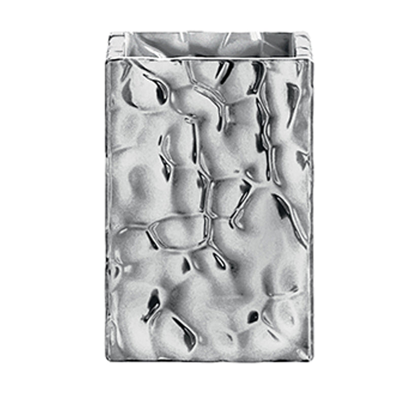 Portaspazzolini in ceramica Gedy modello New Martina - Argento