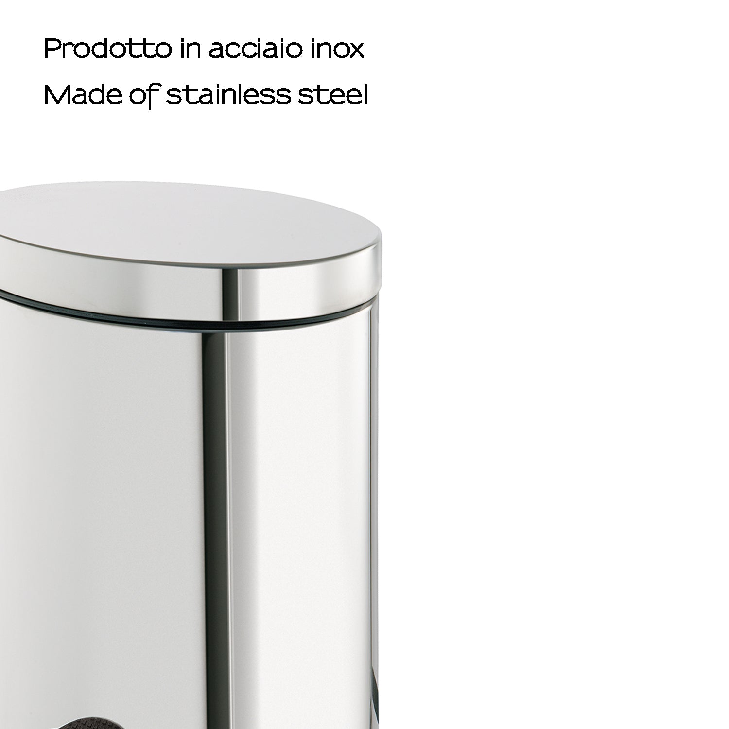 Cestino bagno ovale da 5 lt modello Argenta di Gedy - Cromato by CeramicStore | Lo specialista del tuo bagno