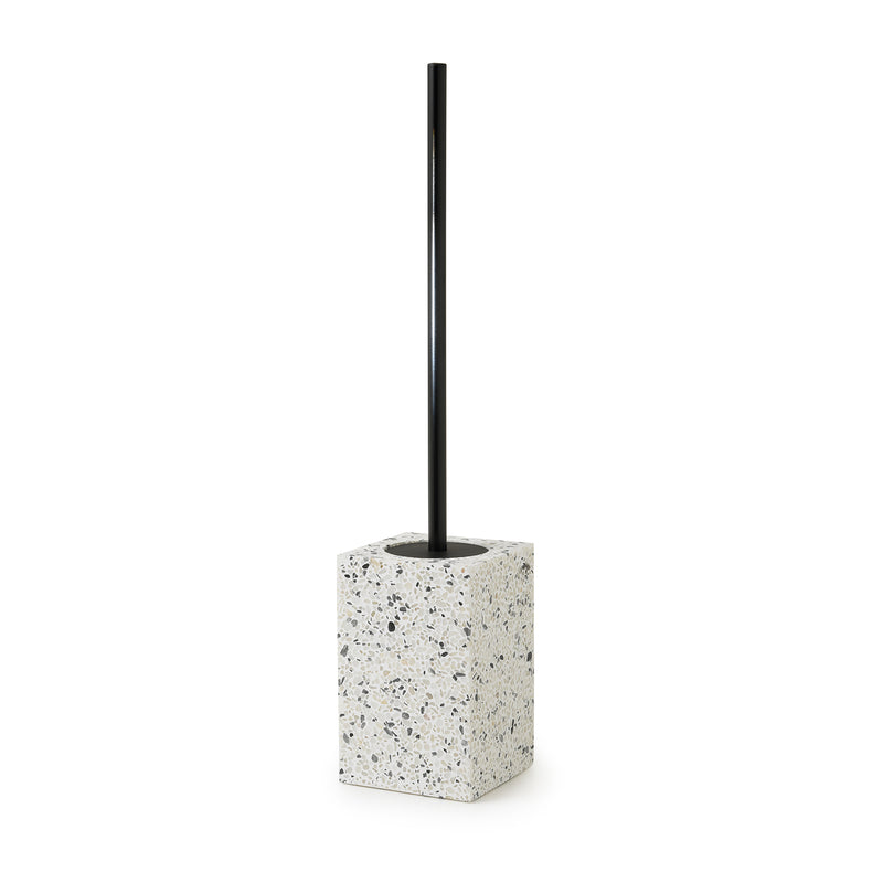 Scopino in resina e pietre Gedy serie Zoe - Graniglia marmo bianco/nero by CeramicStore | Lo specialista del tuo bagno
