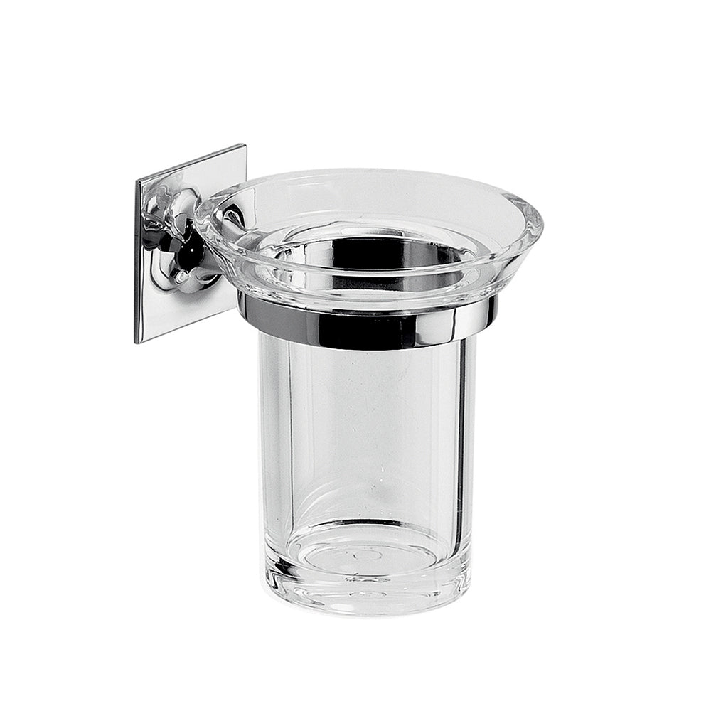 Portaspazzolini in ottone e Cromall Wizard di Gedy - Cromato