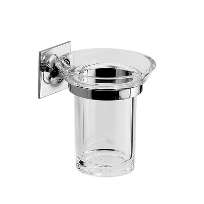 Portaspazzolini in ottone e Cromall Wizard di Gedy - Cromato