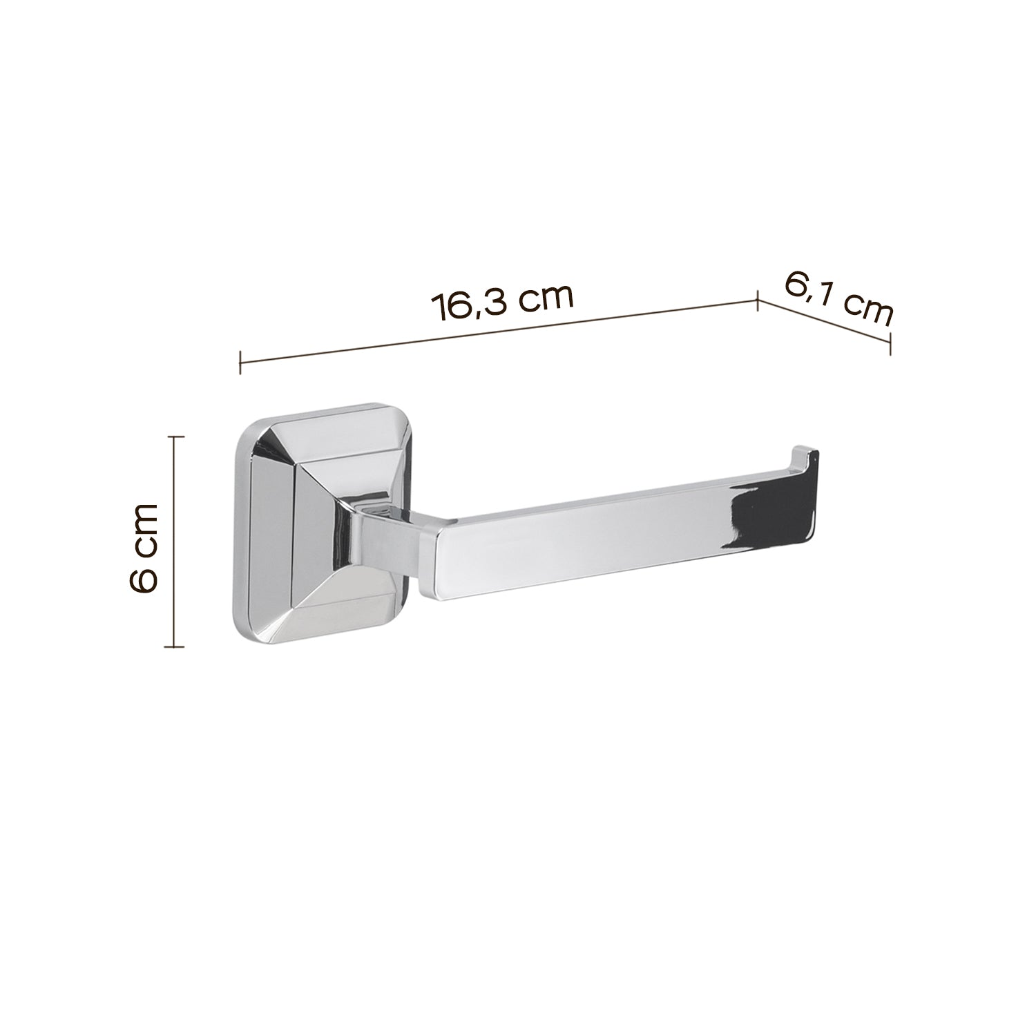 Portarotolo a parete con ventosa Ventus Gedy 17.4x6.1x6.3 cm in Acciaio Inox