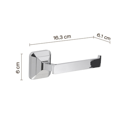 Portarotolo a parete con ventosa Ventus Gedy 17.4x6.1x6.3 cm in Acciaio Inox
