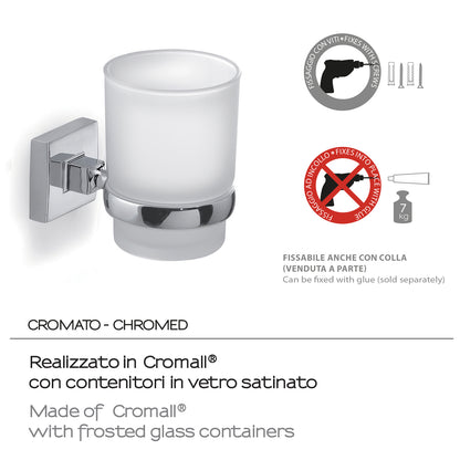Portaspazzolini a muro di Gedy serie Olimpo - Cromato by CeramicStore | Lo specialista del tuo bagno