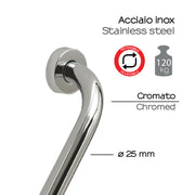 Maniglione reversibile 135° Up di Gedy - Cromato by CeramicStore | Lo specialista del tuo bagno