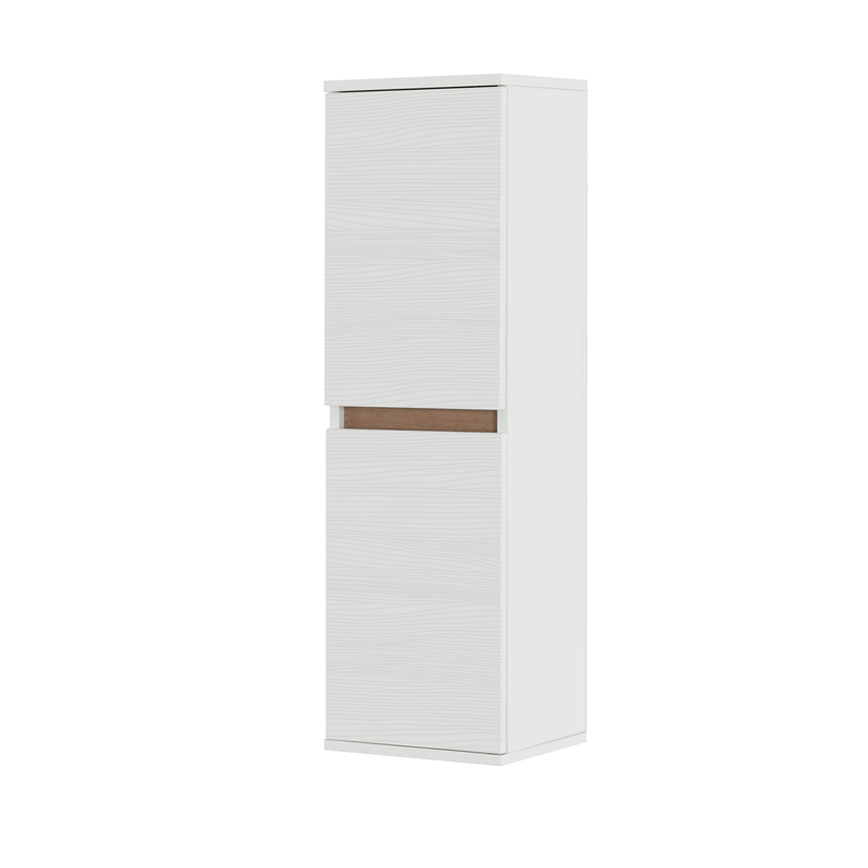 Pensile Portaoggetti 112 Cm Due Ante finitura Bianco Frassino adattabile a tutte le collezioni Cubi&Co