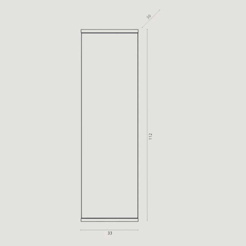 Pensile portaoggetti Cannettato 112 cm un anta Bianco Opaco