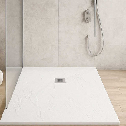 Piatto doccia in mineralmarmo modello Estasi 80x120 cm bianco by CeramicStore | Lo specialista del tuo bagno