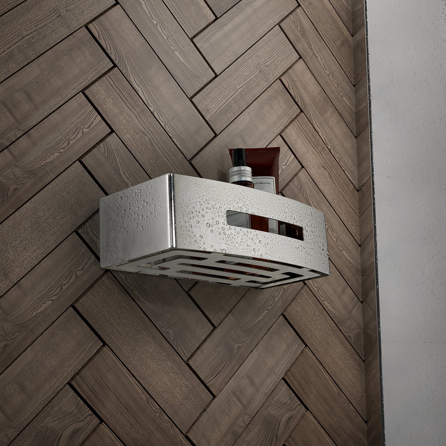 Portaoggetti rettangolare doccia modello Poseidon di Gedy in Acciaio Inox - Lucido by CeramicStore | Lo specialista del tuo bagno