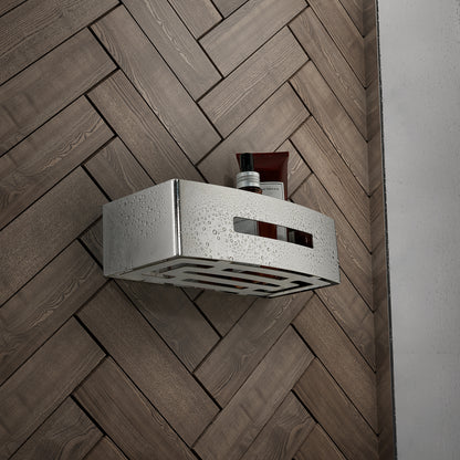 Portaoggetti rettangolare doccia modello Poseidon di Gedy in Acciaio Inox - Lucido by CeramicStore | Lo specialista del tuo bagno