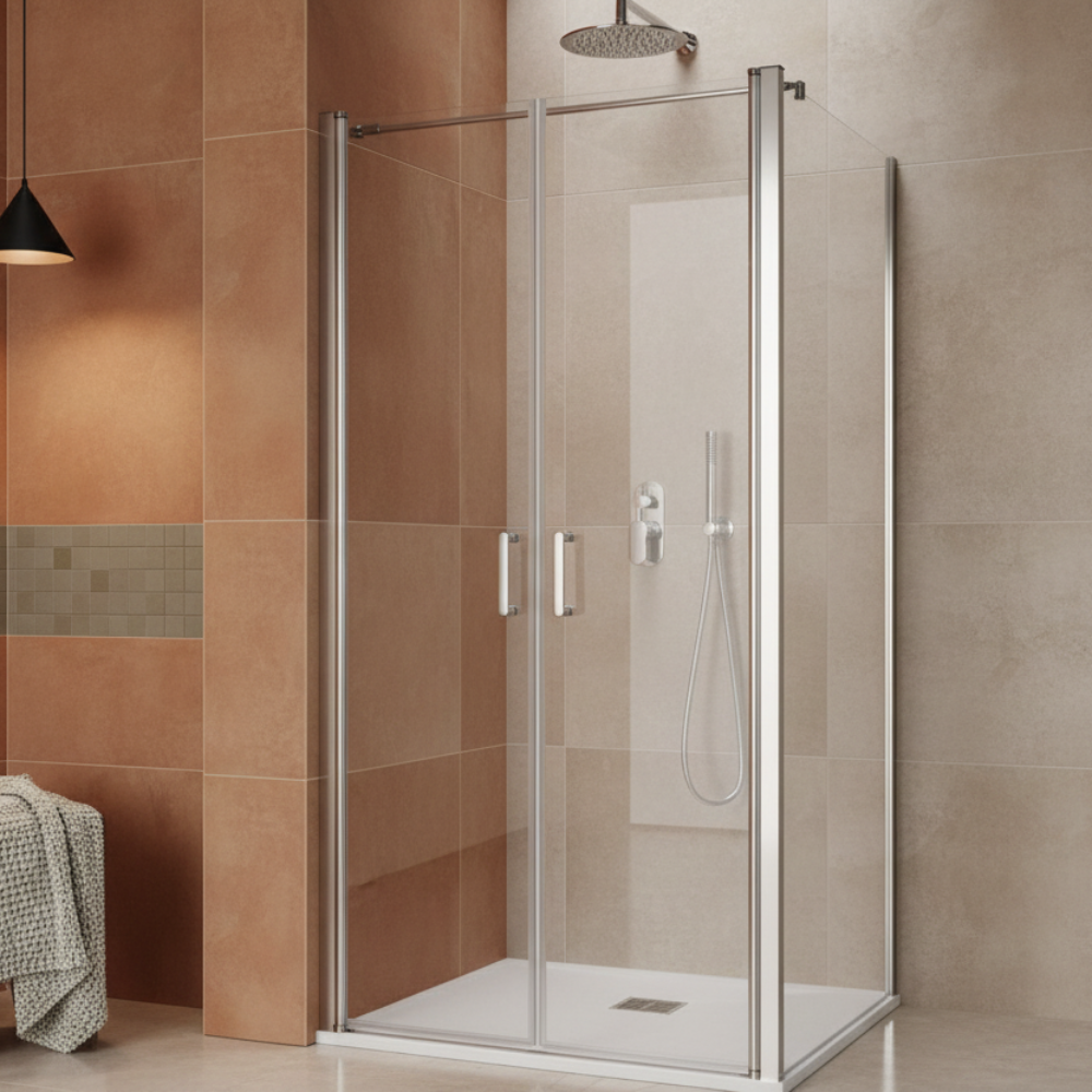 TATAY Porta Sapone per Doccia Mensola Doccia Angolare in Alluminio | Include Viti | Compatibile con Sistema Senza Fori | Resistente a Umidità e Corrosione | Design Moderno | 30x8,5x30 cm